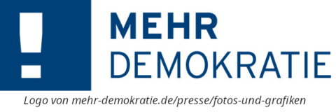 Logo von Mehr Demokratie. Quelle: https://www.mehr-demokratie.de/presse/fotos-und-grafiken "Foto by Mehr Demokratie e.V. | Lizenz: CC BY-SA 2.0"